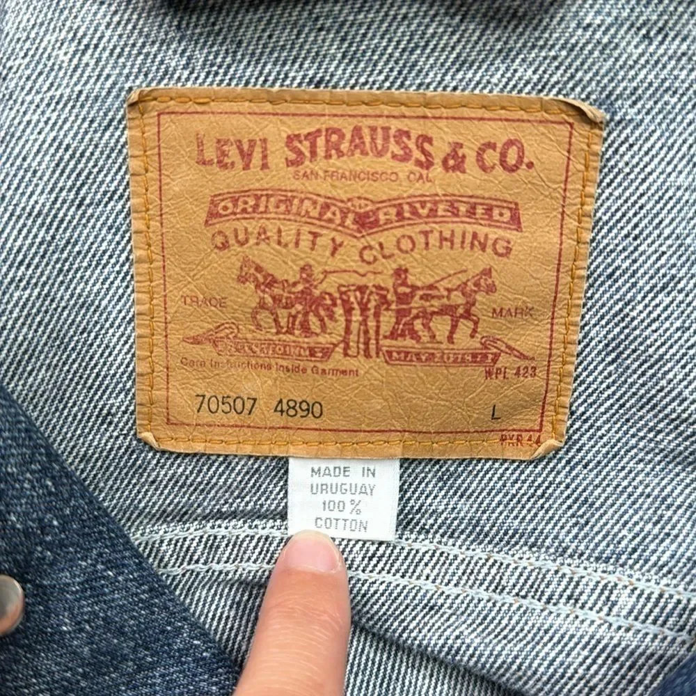 Levi Strauss 70507 4890 Denim Trucker Rancher Jacket Large
